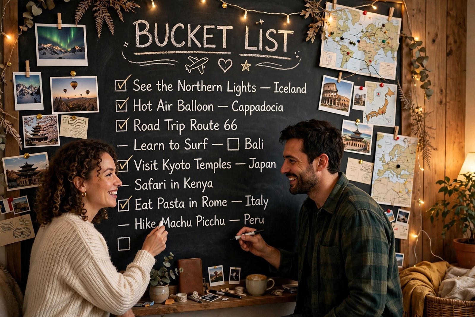 alt: couple bucket list ideas for adventurous romantic partners