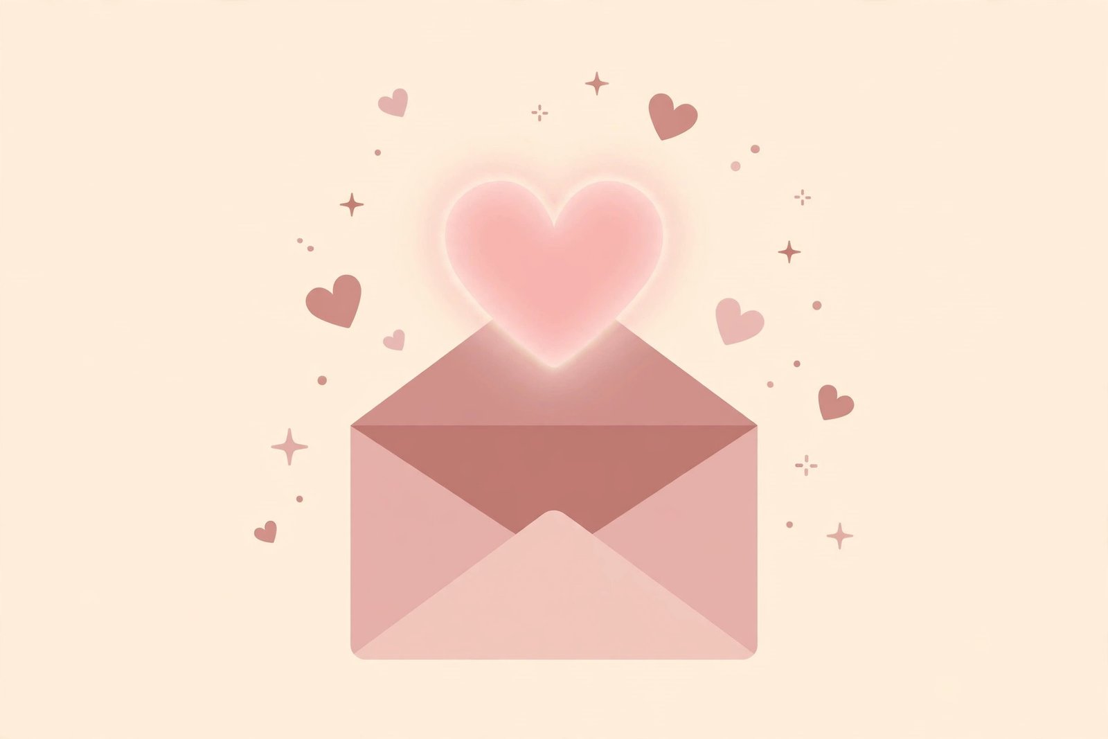 Couple email generator — romantic love email with a heart