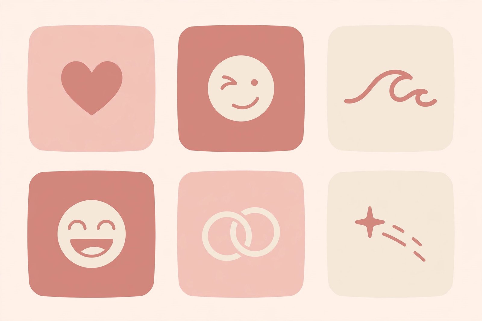Six question styles in the couple questions generator - romantic, flirty, deep, fun, intimate and future dreams