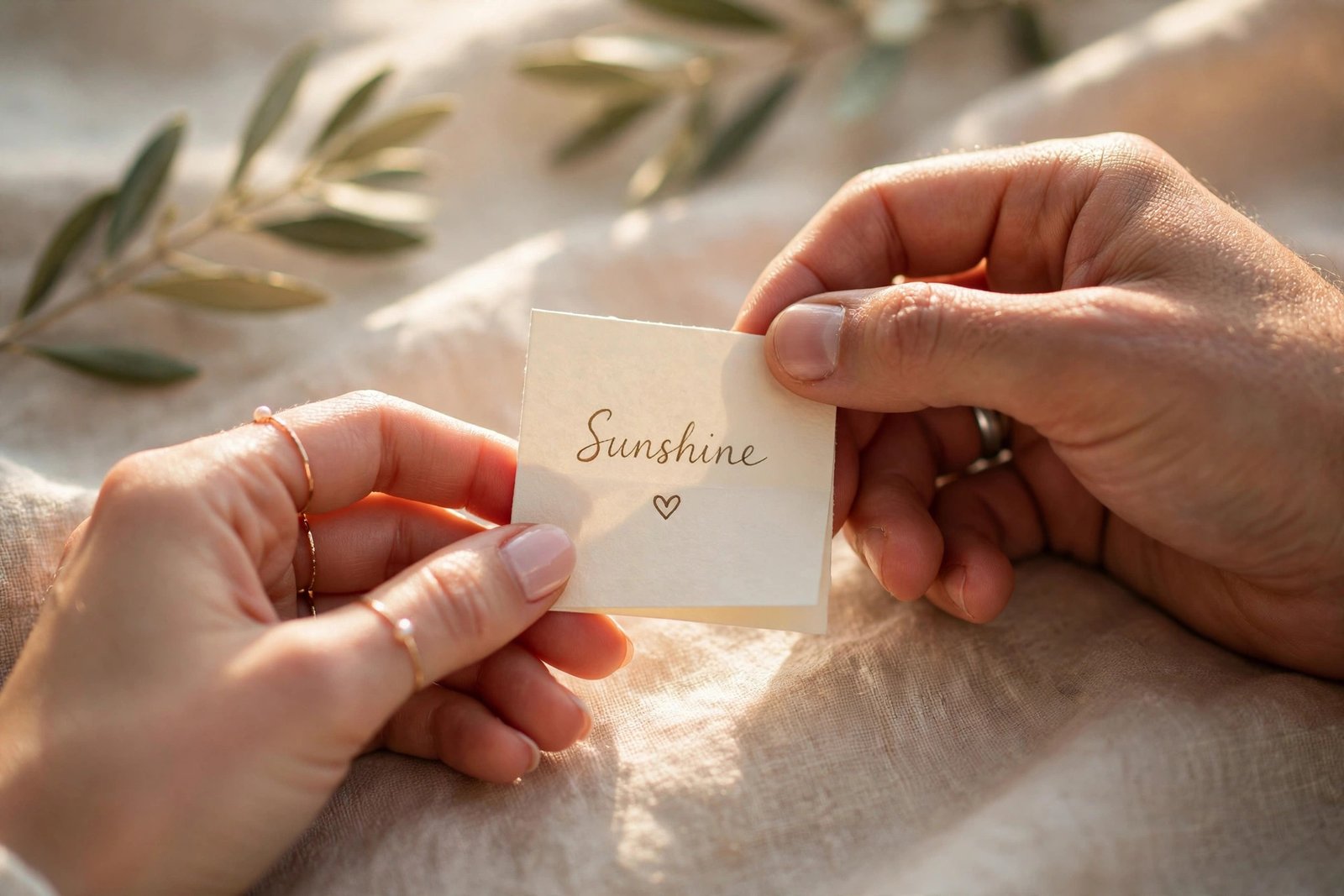 Romantic handwritten note with cute nicknames for boyfriend