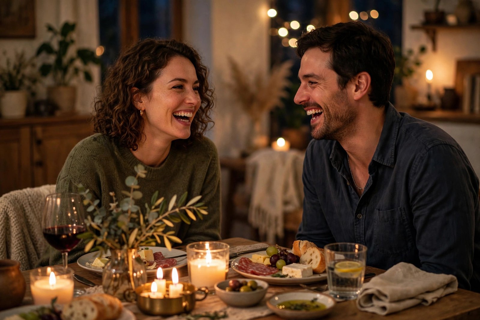 Romantic date night ideas for couples at home with candles