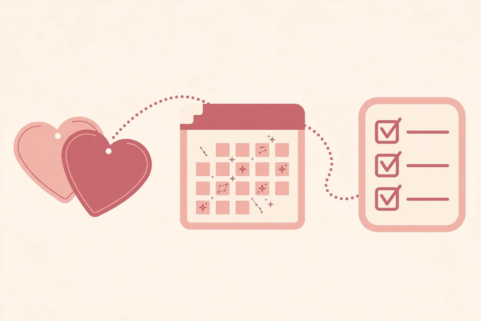 Three steps of the love compatibility test: enter names, add birthdates for zodiac signs, answer the quiz