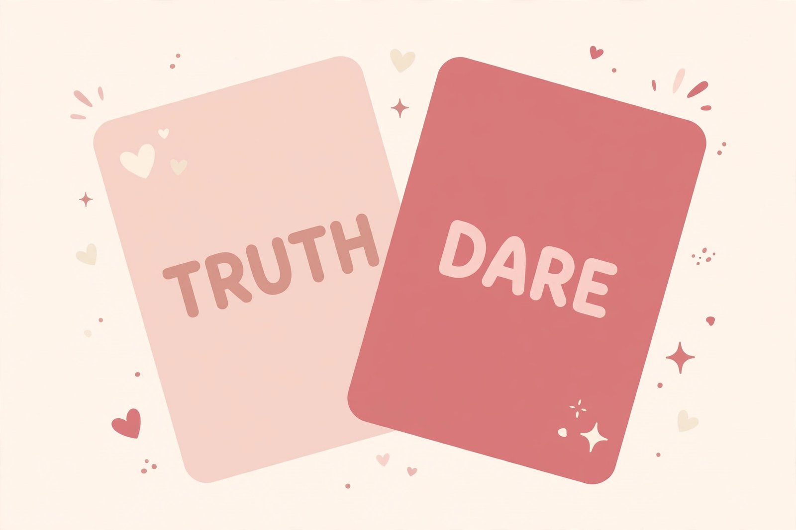 Truth and dare cards for a couples game night