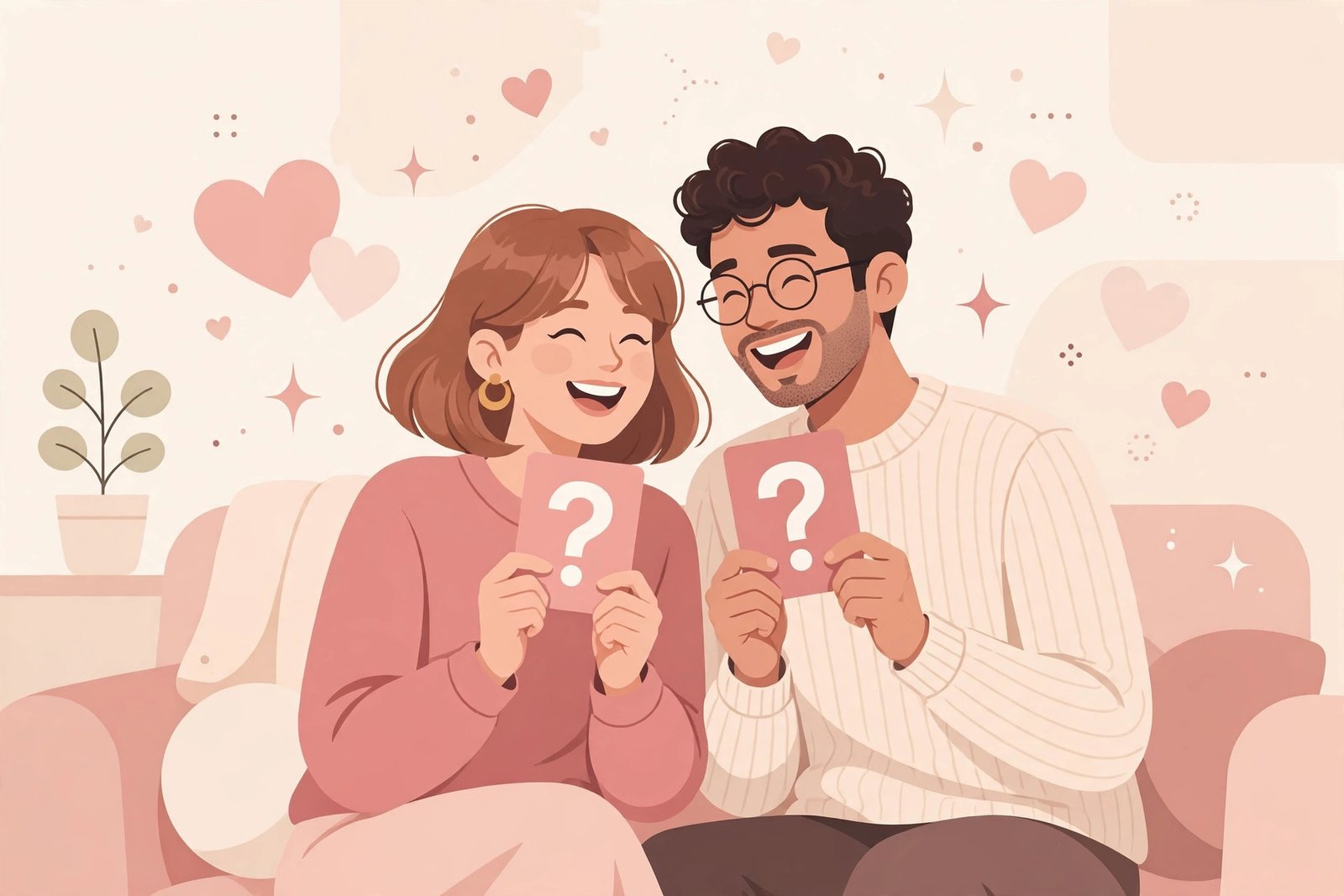 Truth or dare game for couples — a couple playing together on a cozy game night