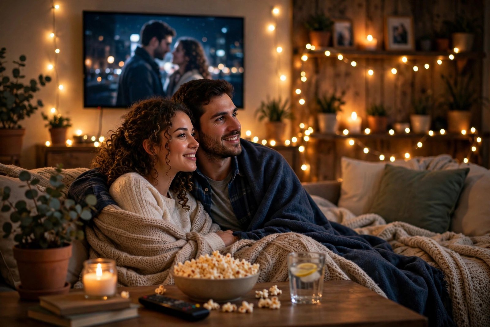 Valentine's Day at home ideas for couples movie night